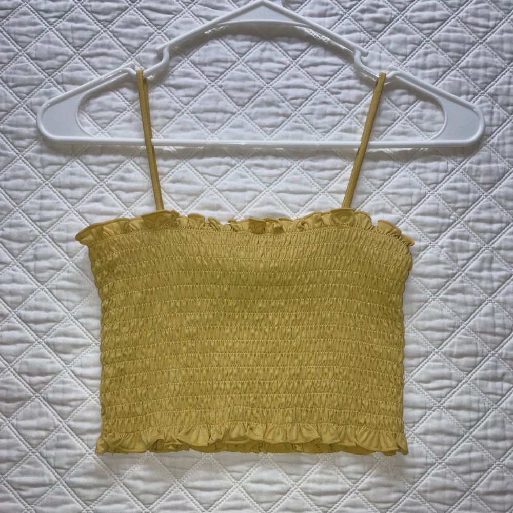 Cropped Bandeau Tank with straps